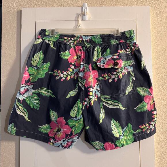 Polo Ralph Lauren Swim Trunks Mens Large Hawaiian Hula Floral Beach Surfer Large - Picture 3 of 8